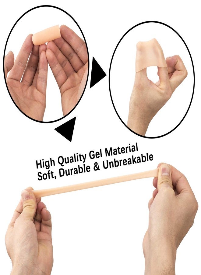 ANCIRS Gel Finger Support Protector Gloves, Gel Finger Cots/Covers - Different Sizes Silicone Fingertips for Hands Cracking, Eczema Skin (40pcs) - Image 3